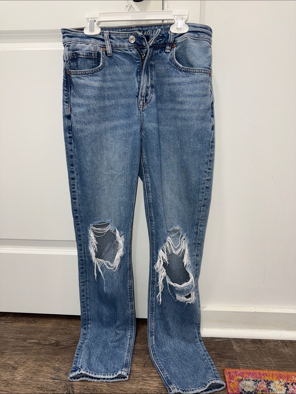 American Eagle Outfitters Light Blue Strigid Skinny Jeans